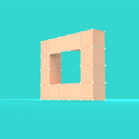 Half-table artist alley display using customizable wire cube shelving