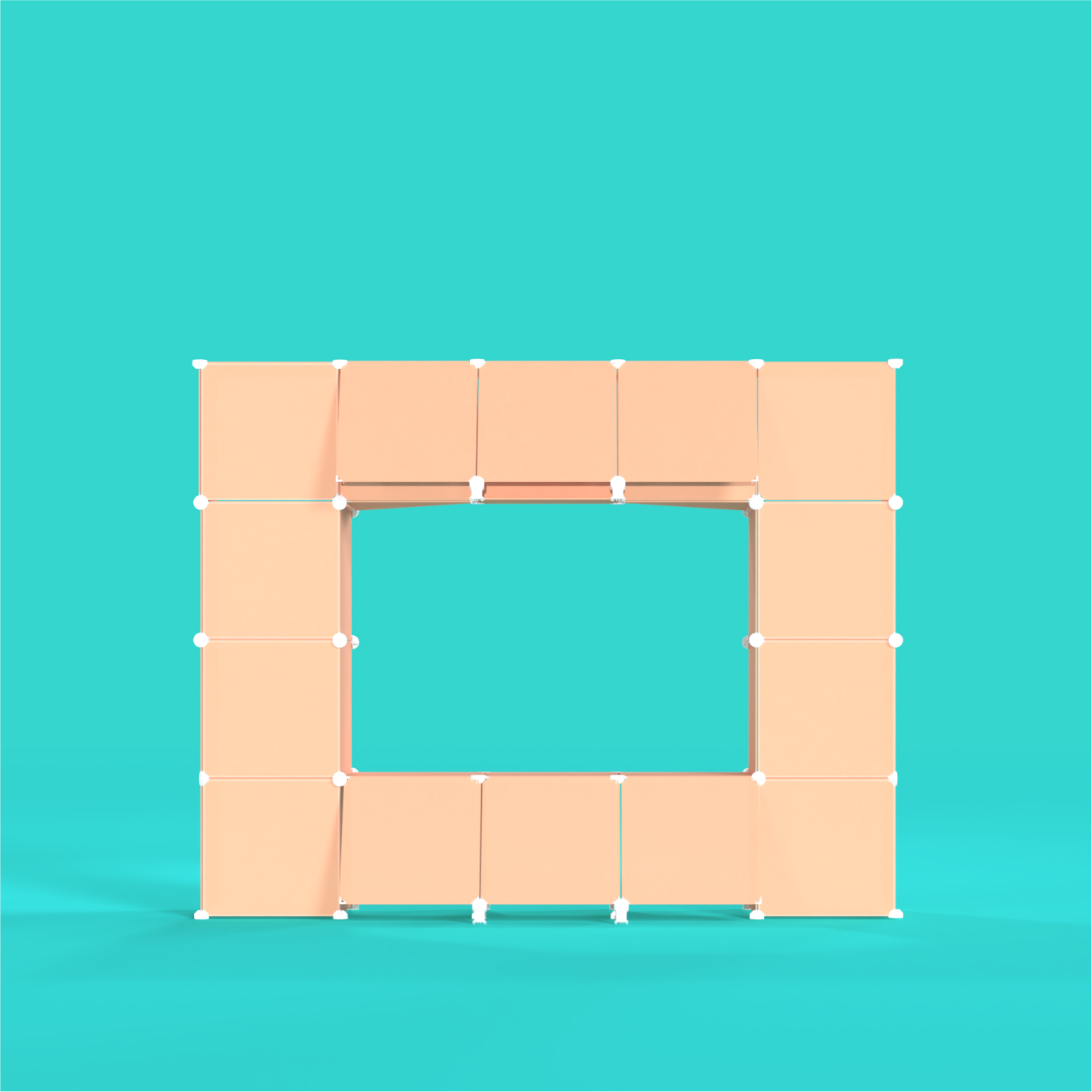 Compact exhibition stall setup for illustrators and designers, featuring modular wire grid panels, reusable connectors, and customizable display options for conventions