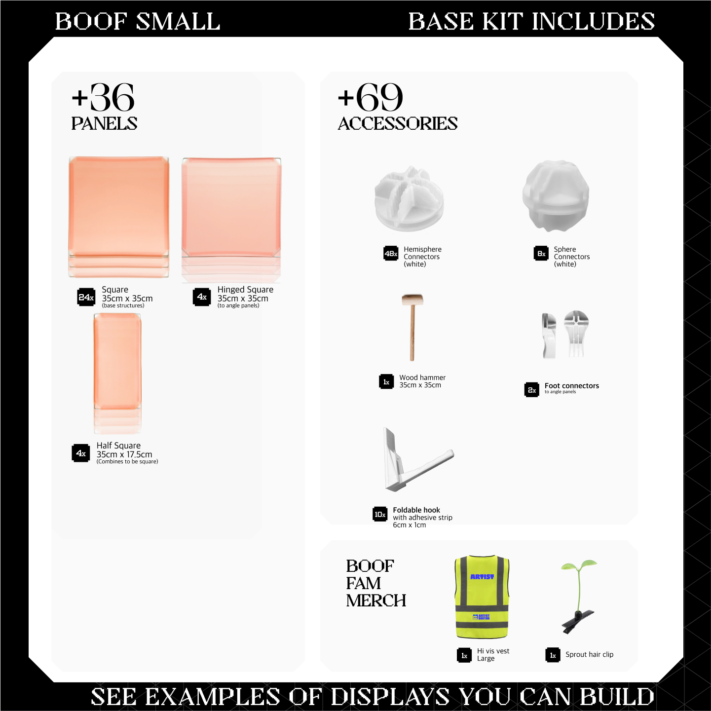 BOOF Small  - Modular cube Artist table setup