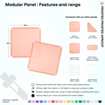 Shapeshift Base 46 Frosted Apricot (PMS 169C) modular panel close-up features