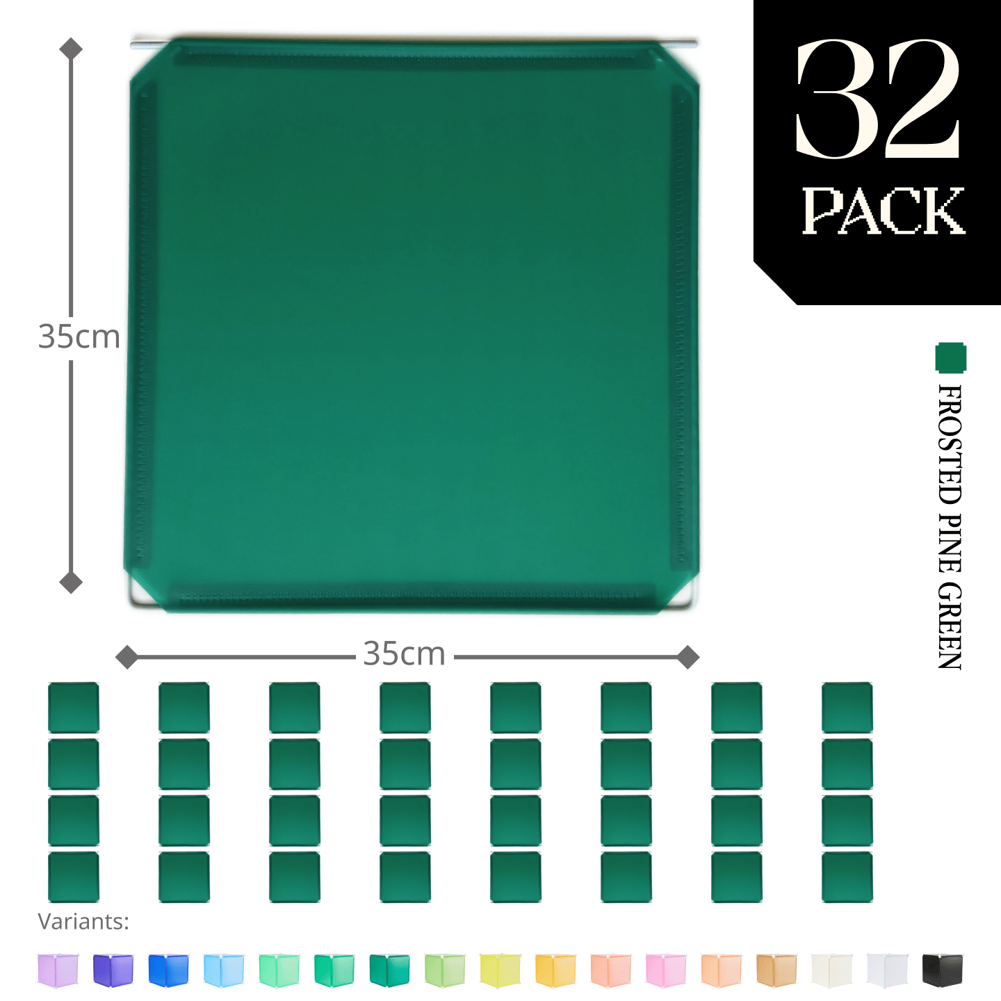 Modular Hinged Square Panel (35x35cm) - BOOF Bulk Pack