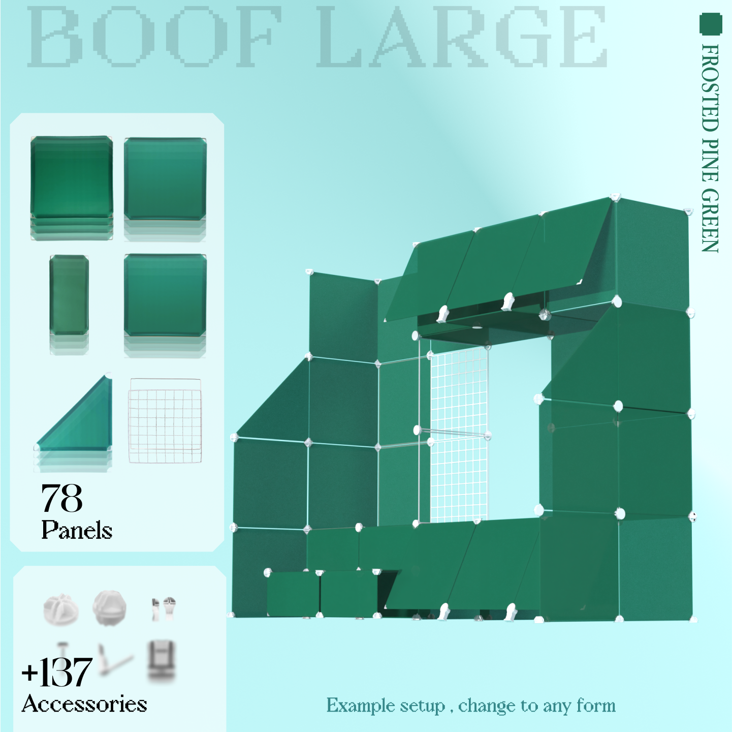 BOOF Large  - Modular cube Artist table setup