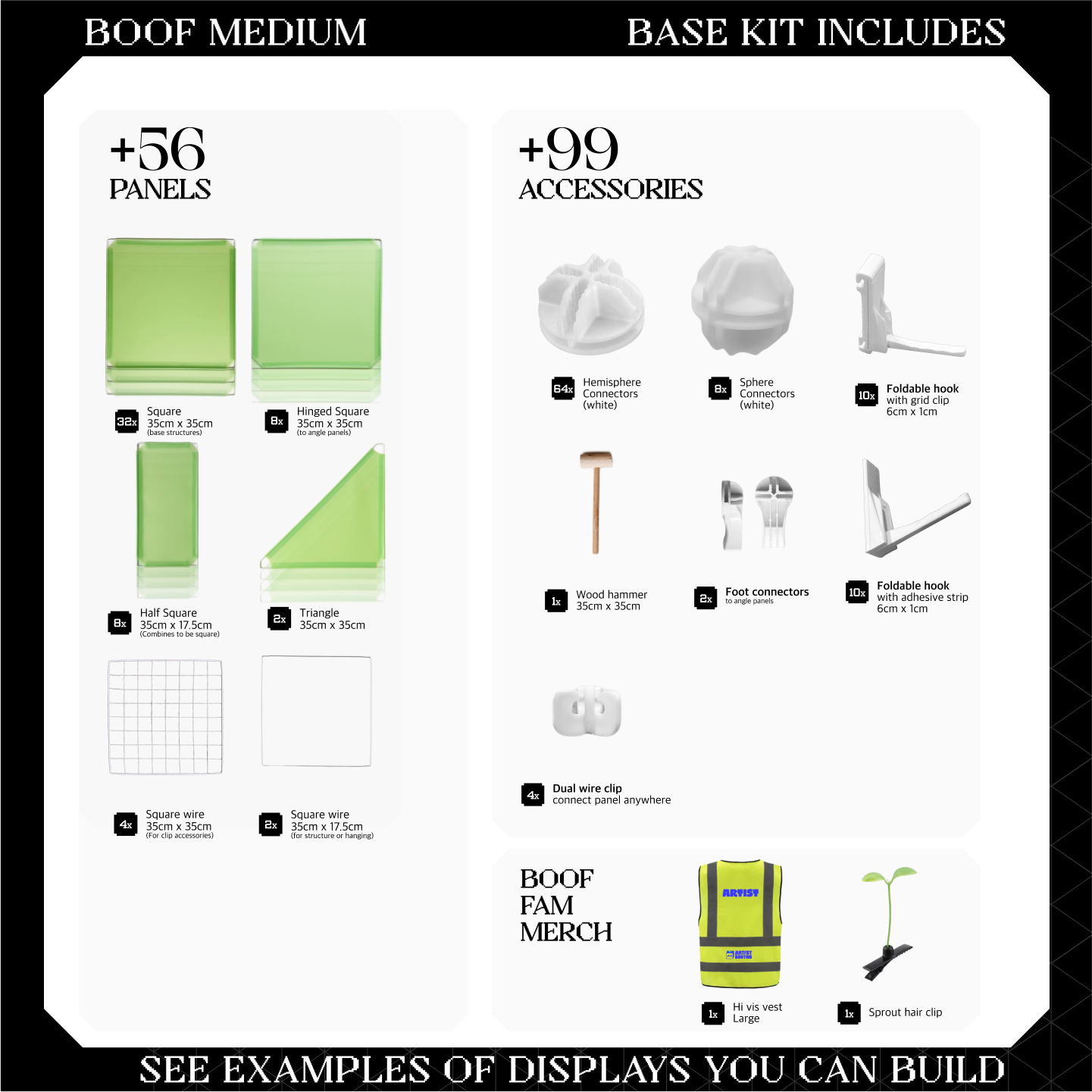 BOOF Medium - Modular cube Artist table setup