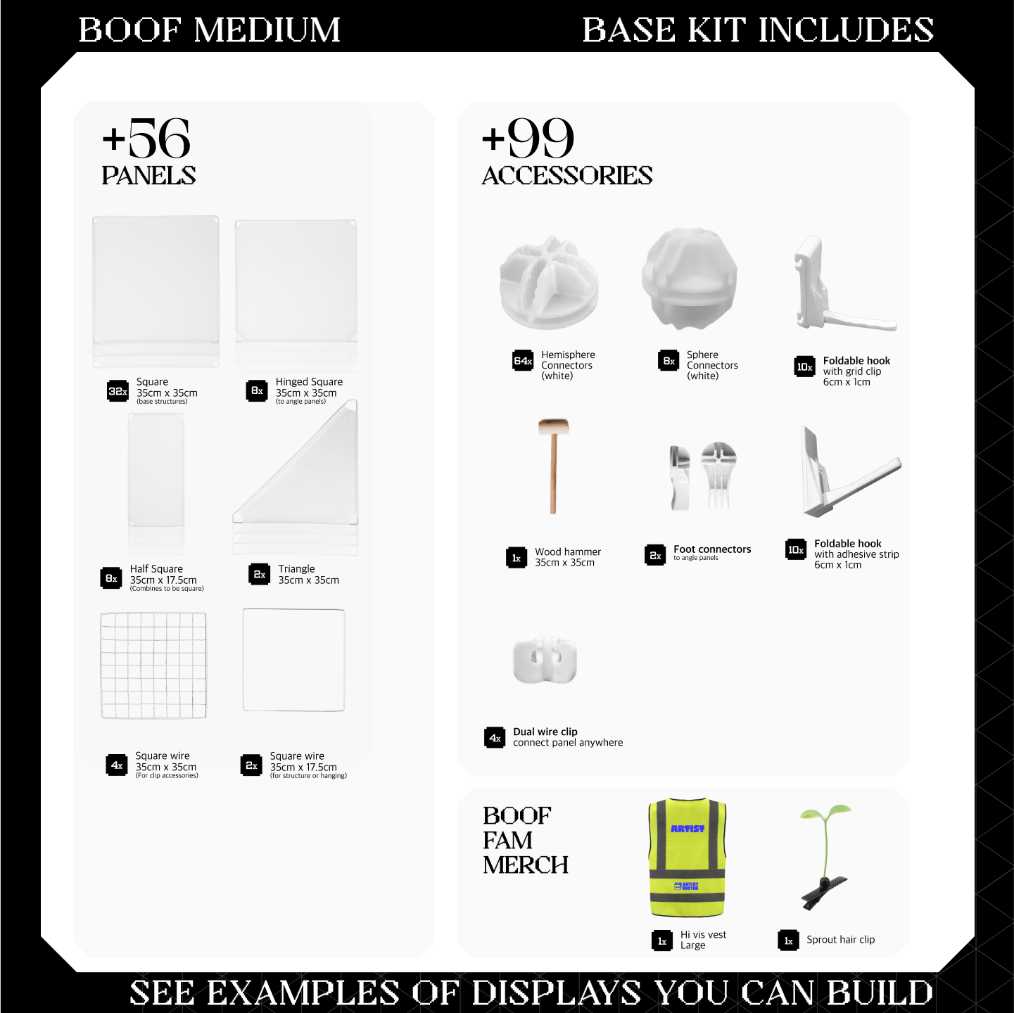 BOOF Medium - Modular cube Artist table setup