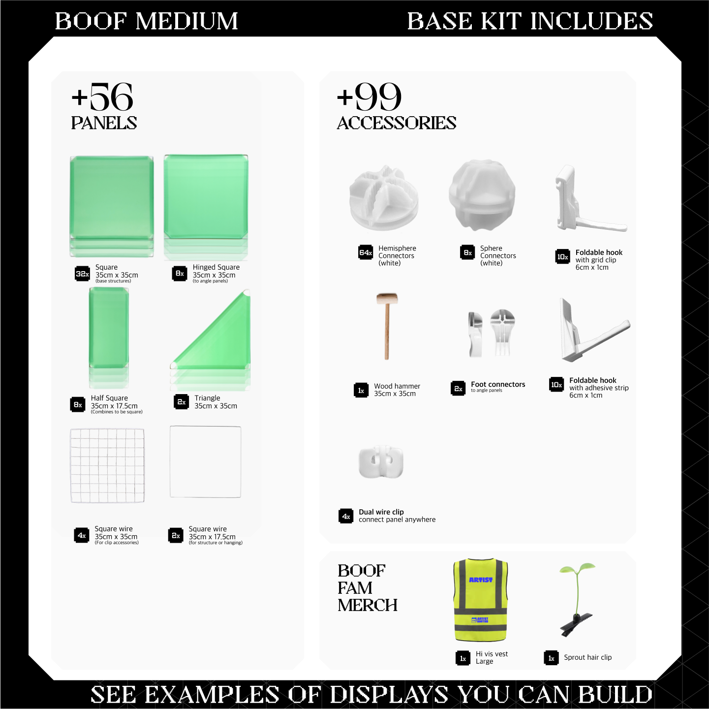 BOOF Medium - Modular cube Artist table setup