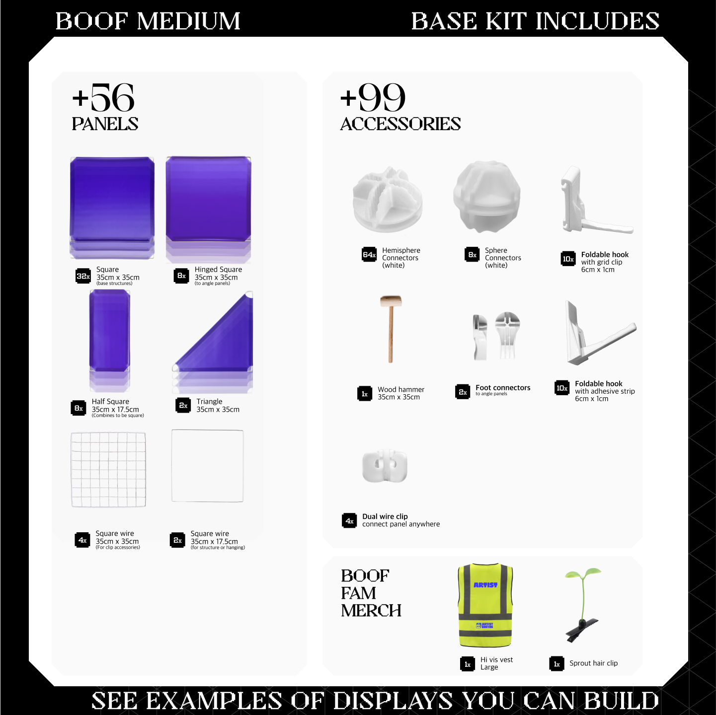 BOOF Medium - Modular cube Artist table setup