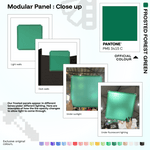 Shapeshift Base 46 Frosted Forest Green (PMS 3415 C) modular panels shown in real life