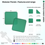 Shapeshift Base 46 Frosted Forest Green (PMS 3415 C) modular panel close-up features