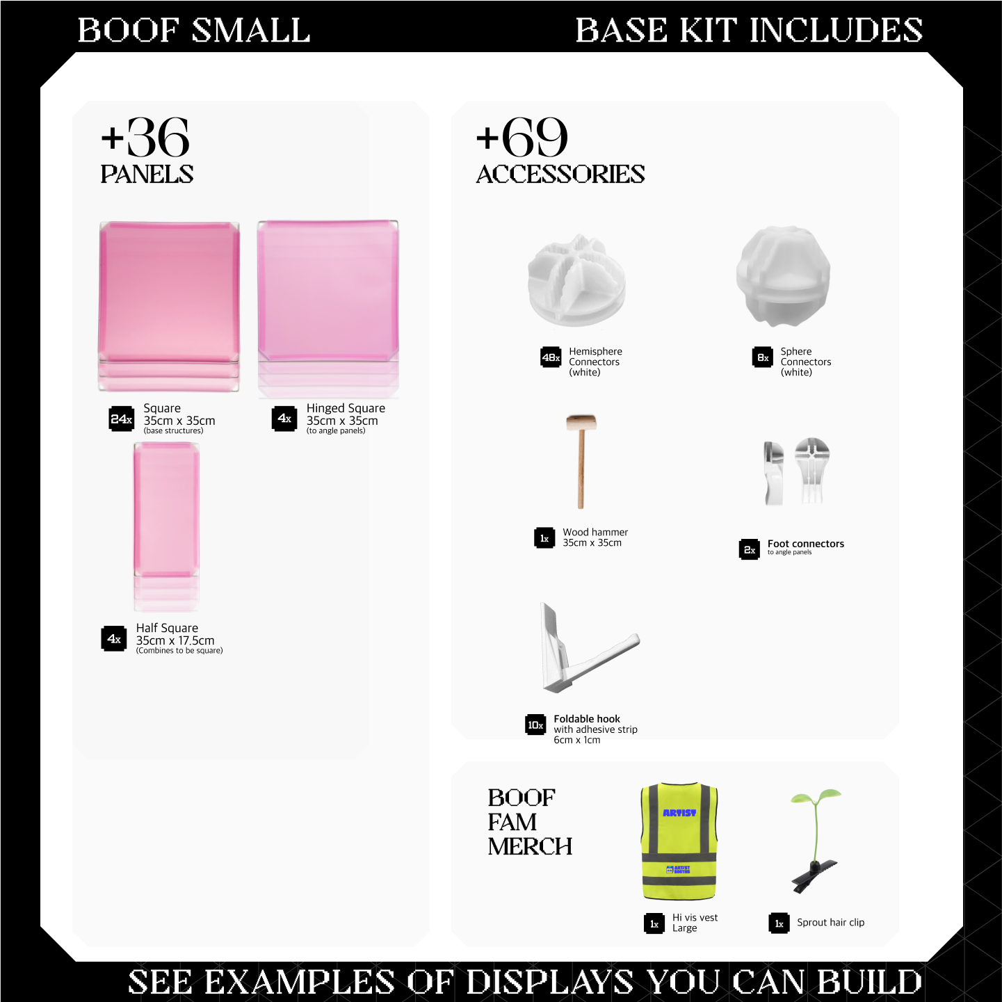 BOOF Small  - Modular cube Artist table setup