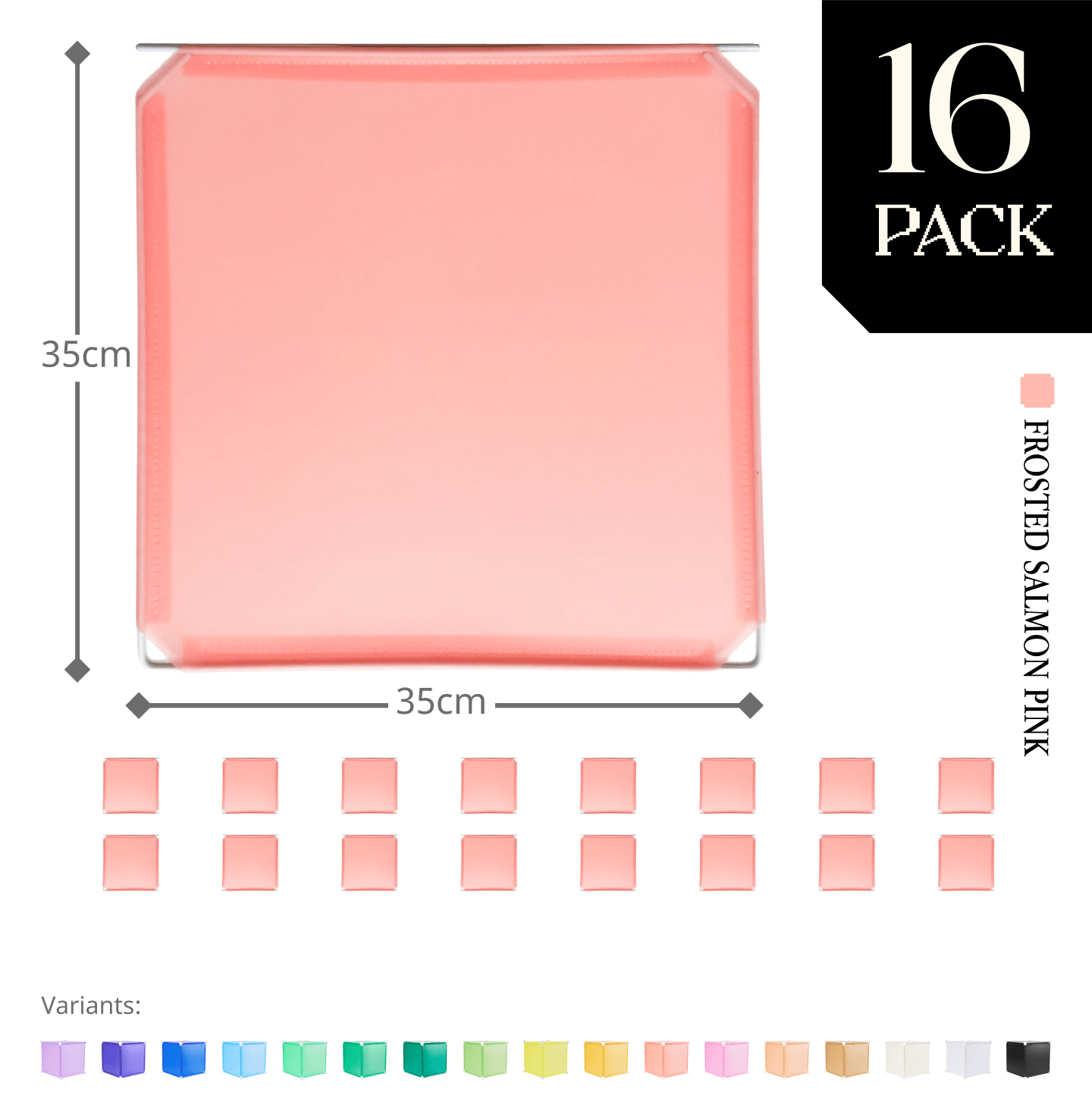 Modular Hinged Square Panel (35x35cm) - BOOF Bulk Pack