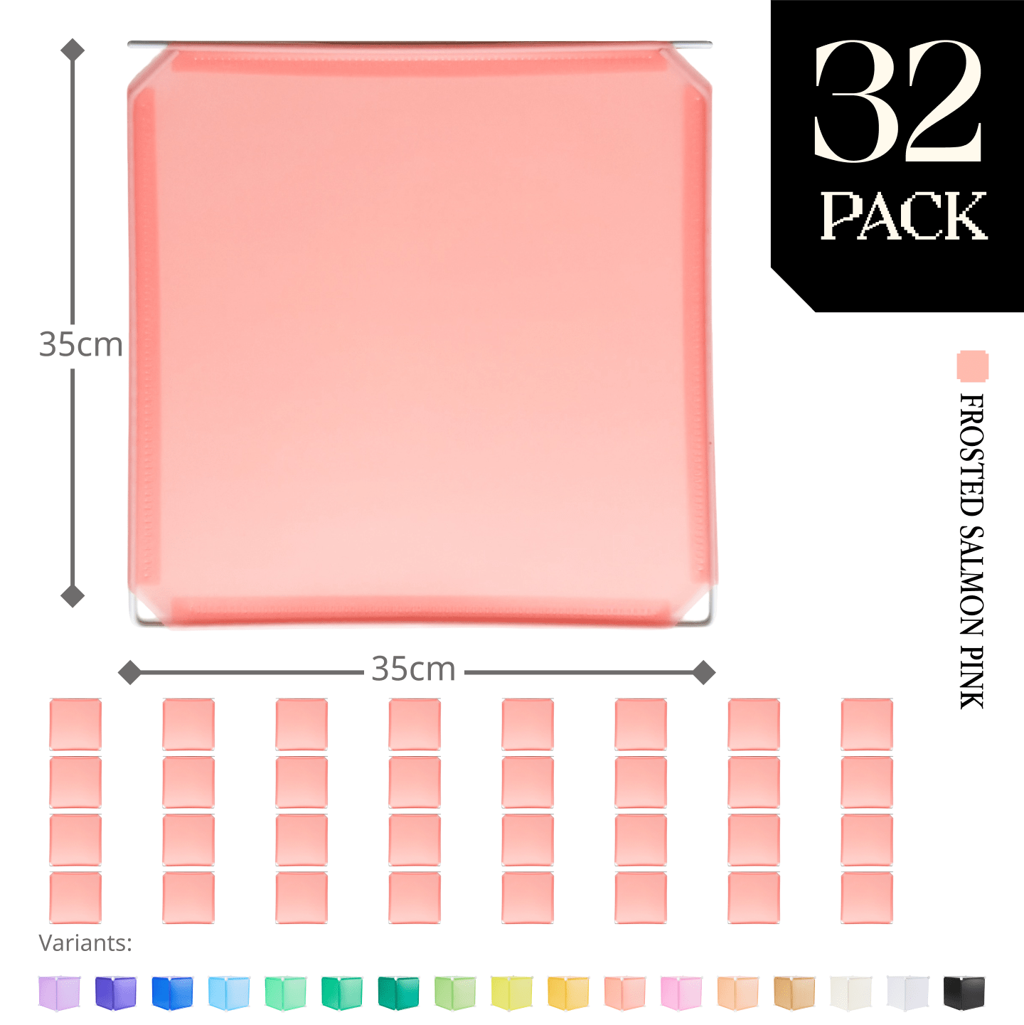 Modular Hinged Square Panel (35x35cm) - BOOF Bulk Pack