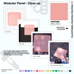 Shapeshift Base 46 Frosted Terracotta (PMS 1765 C) modular panels shown in real life