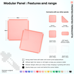 Shapeshift Base 46 Frosted Terracotta (PMS 1765 C) modular panel close-up features