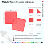 Shapeshift Base 46 Frosted Scarlet Red (PMS 032 C) modular panel close-up features