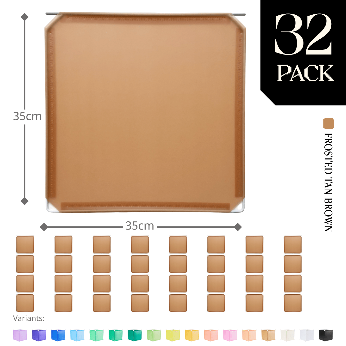 Modular Hinged Square Panel (35x35cm) - BOOF Bulk Pack