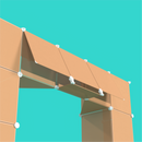 Event kiosk designed for creative professionals, featuring modular wire grid panels, reusable connectors, and customizable display options for conventions