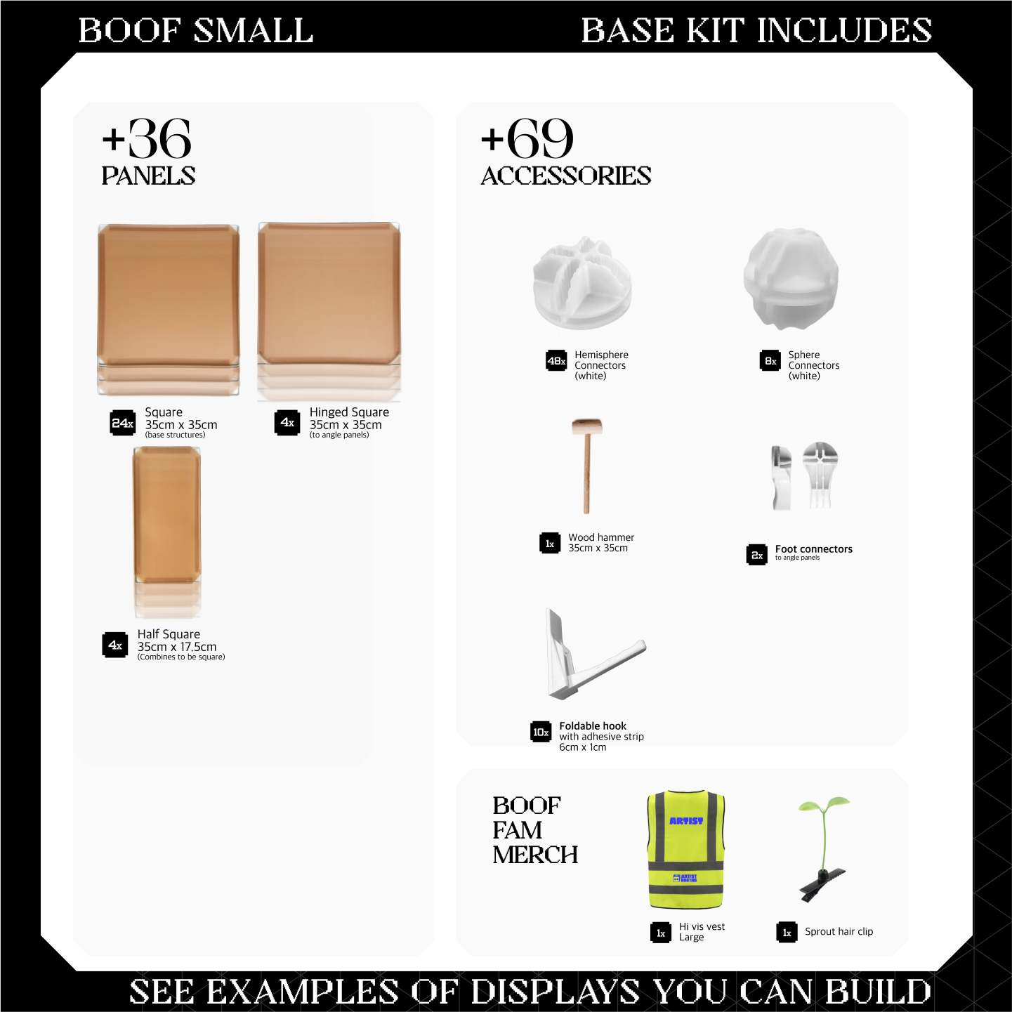 BOOF Small  - Modular cube Artist table setup