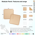 Shapeshift Base 46 Frosted Tan Brown (PMS 728C) modular panel close-up features