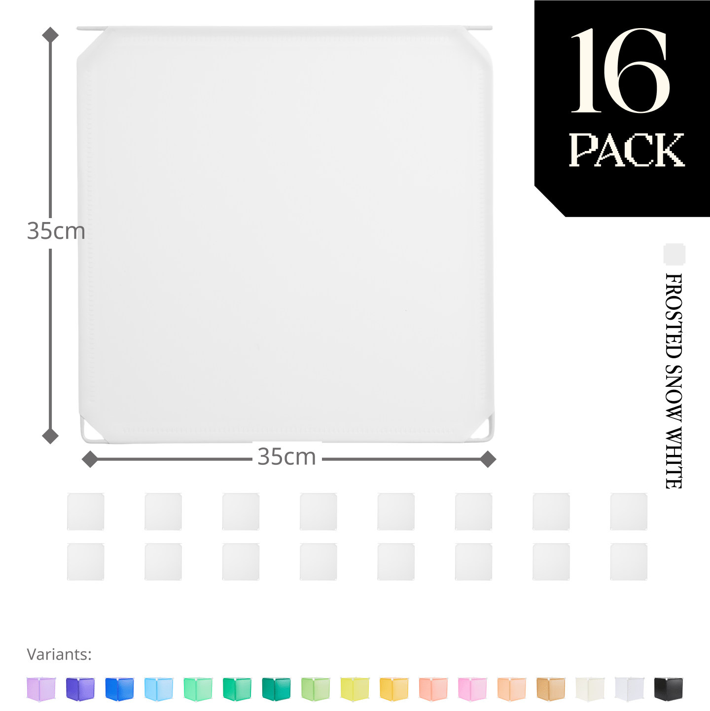 Modular Hinged Square Panel (35x35cm) - BOOF Bulk Pack