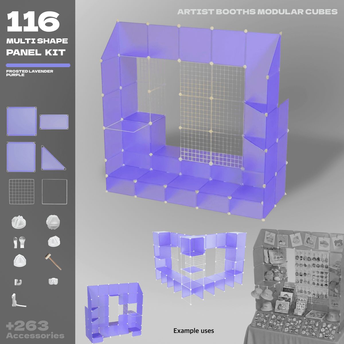 BOOF Extra Large - Modular Cube Artist Table Setup - Artistbooths