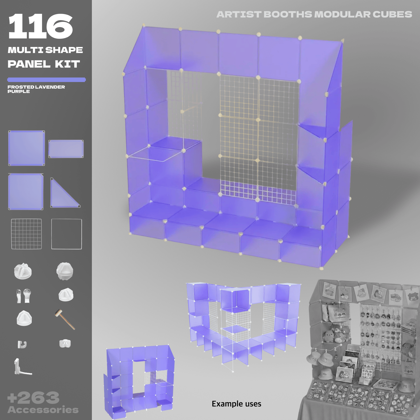 BOOF Extra Large - Modular Cube Artist Table Setup - Artistbooths