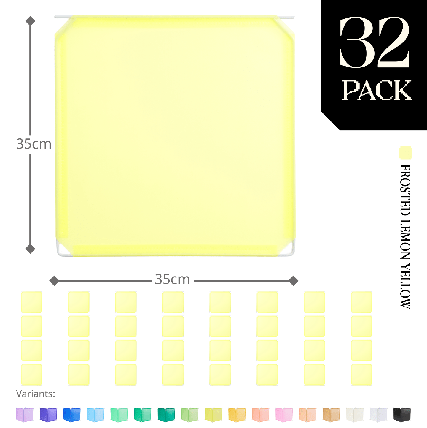 Modular Hinged Square Panel (35x35cm) - BOOF Bulk Pack