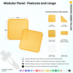Shapeshift Base 46 Frosted Amber Yellow (PMS 1235 C) modular panel close-up features