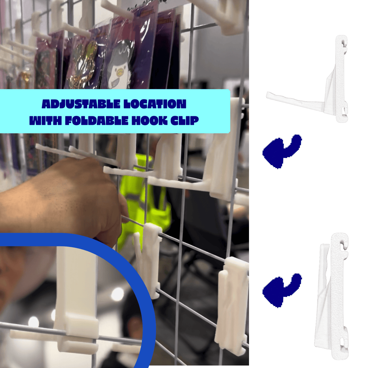 Artistbooths Add-On Component BOOF Foldable Croc Hook (clip) - 10-pack