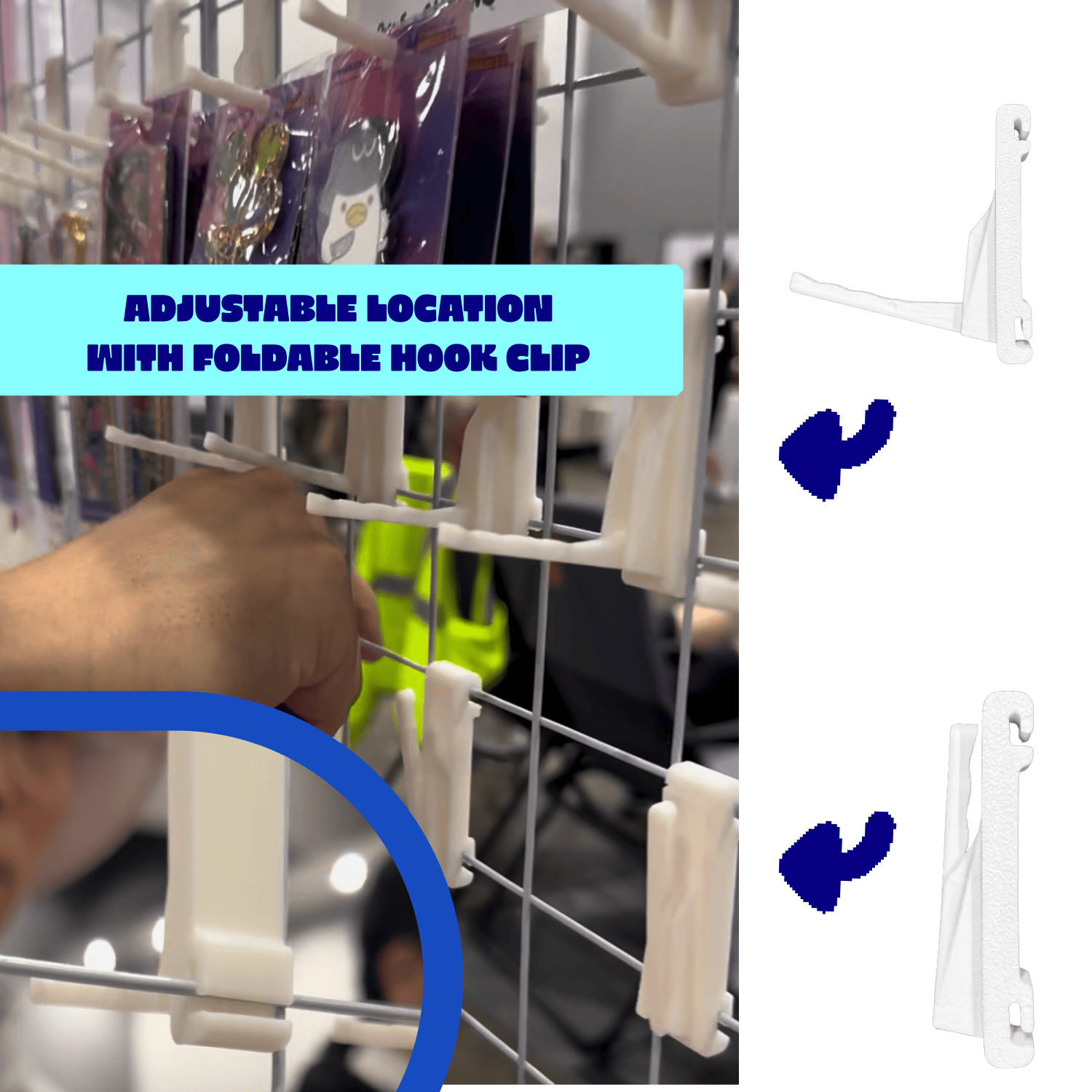 Artistbooths Add-On Component BOOF Foldable Croc Hook (clip) - 10-pack
