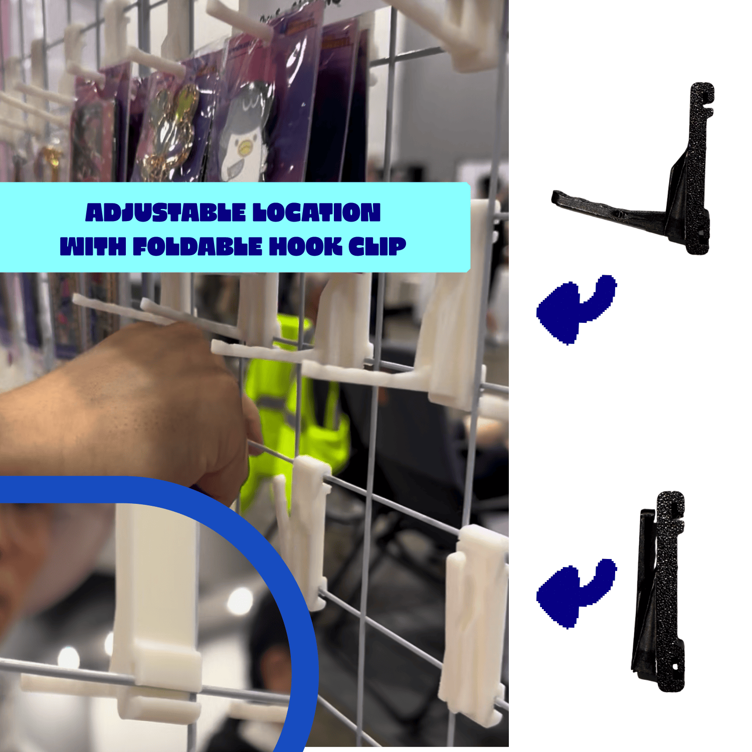 Artistbooths Add-On Component BOOF Foldable Croc Hook (clip) - 10-pack