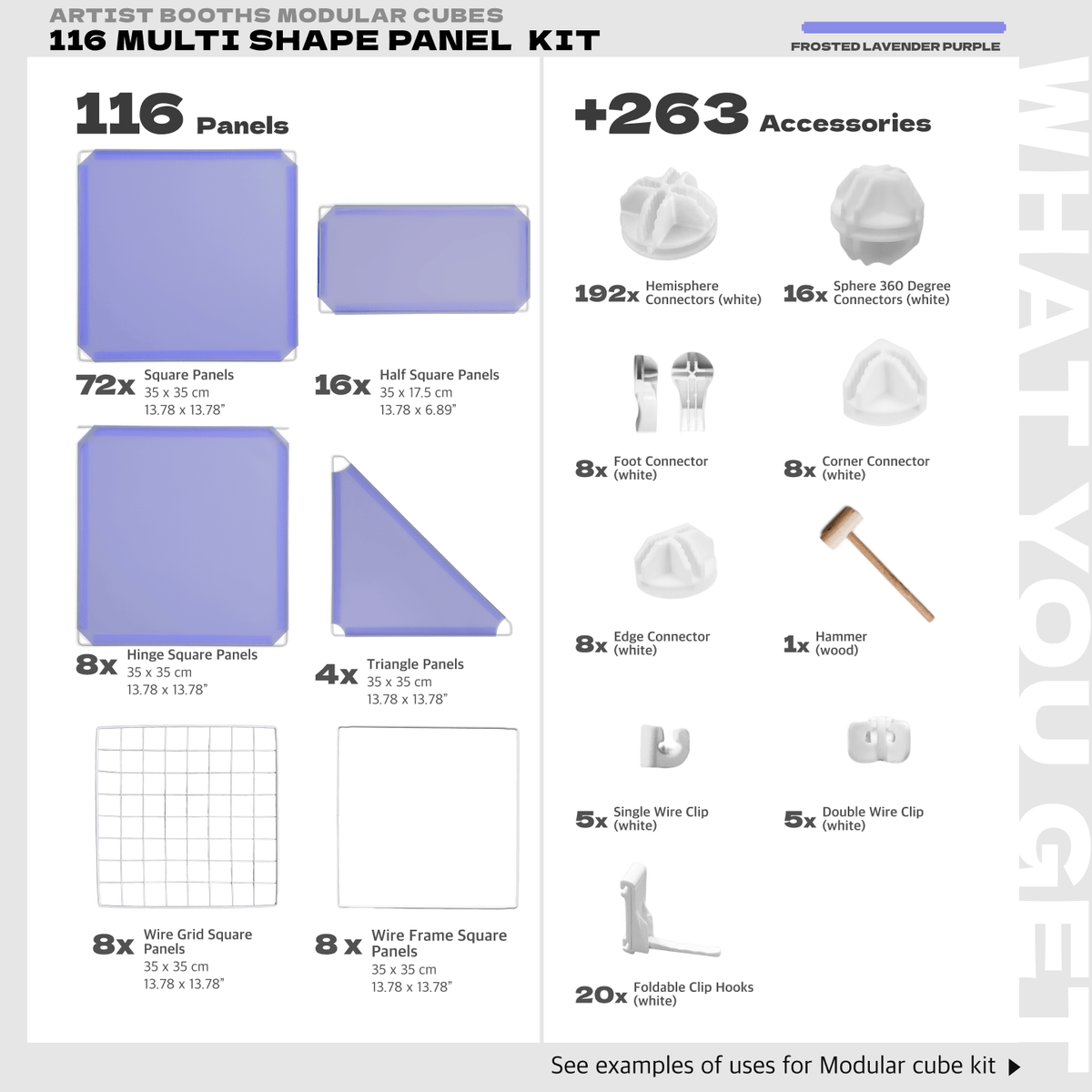Artistbooths Artist Booth 116 Modular Multi Shape Panel & Connector Kit - Artist Booth Table Setup