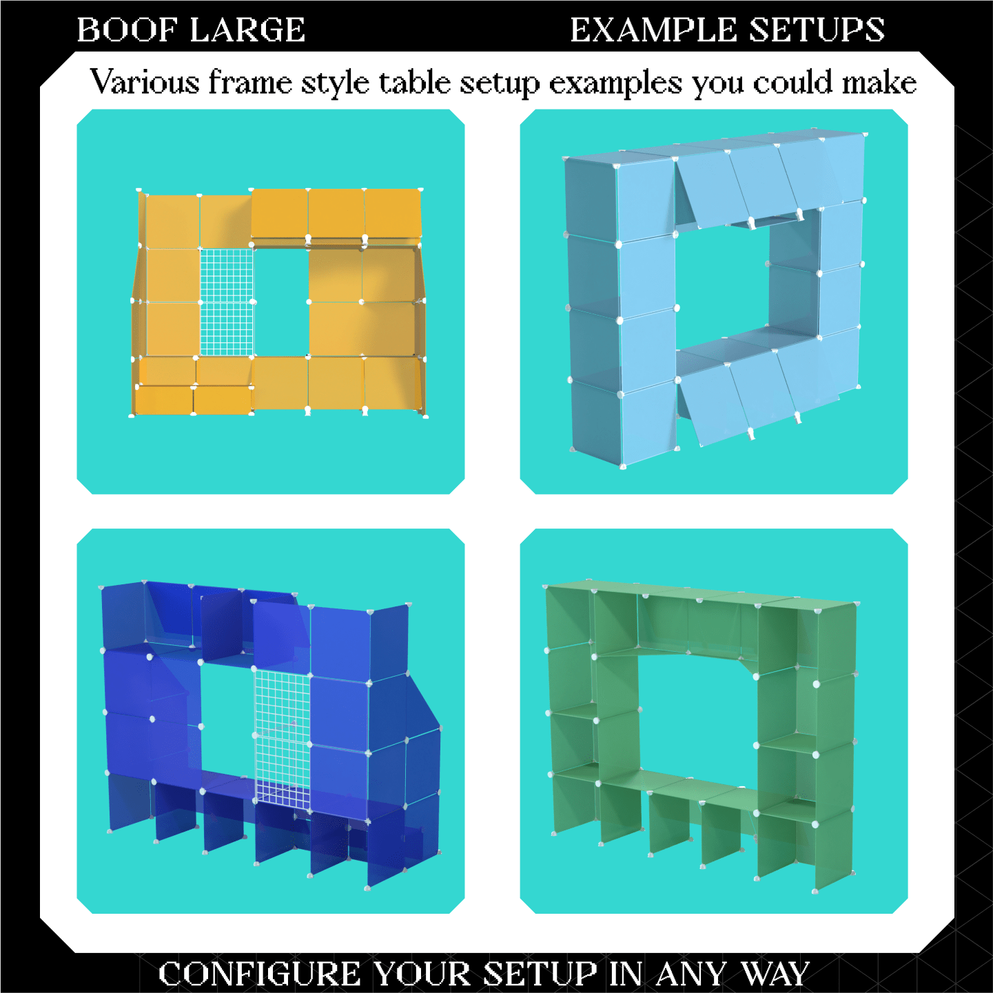 BOOF Large - Modular Cube Artist Table Setup