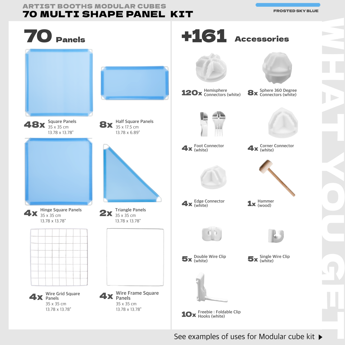 BOOF Large  - Modular Cube Artist Table Setup Kit - Artistbooths