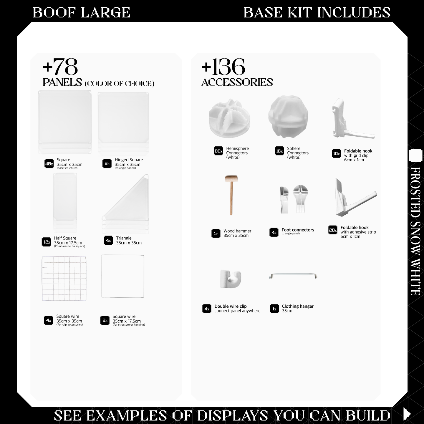 BOOF Large - Modular Cube Artist Table Setup Kit