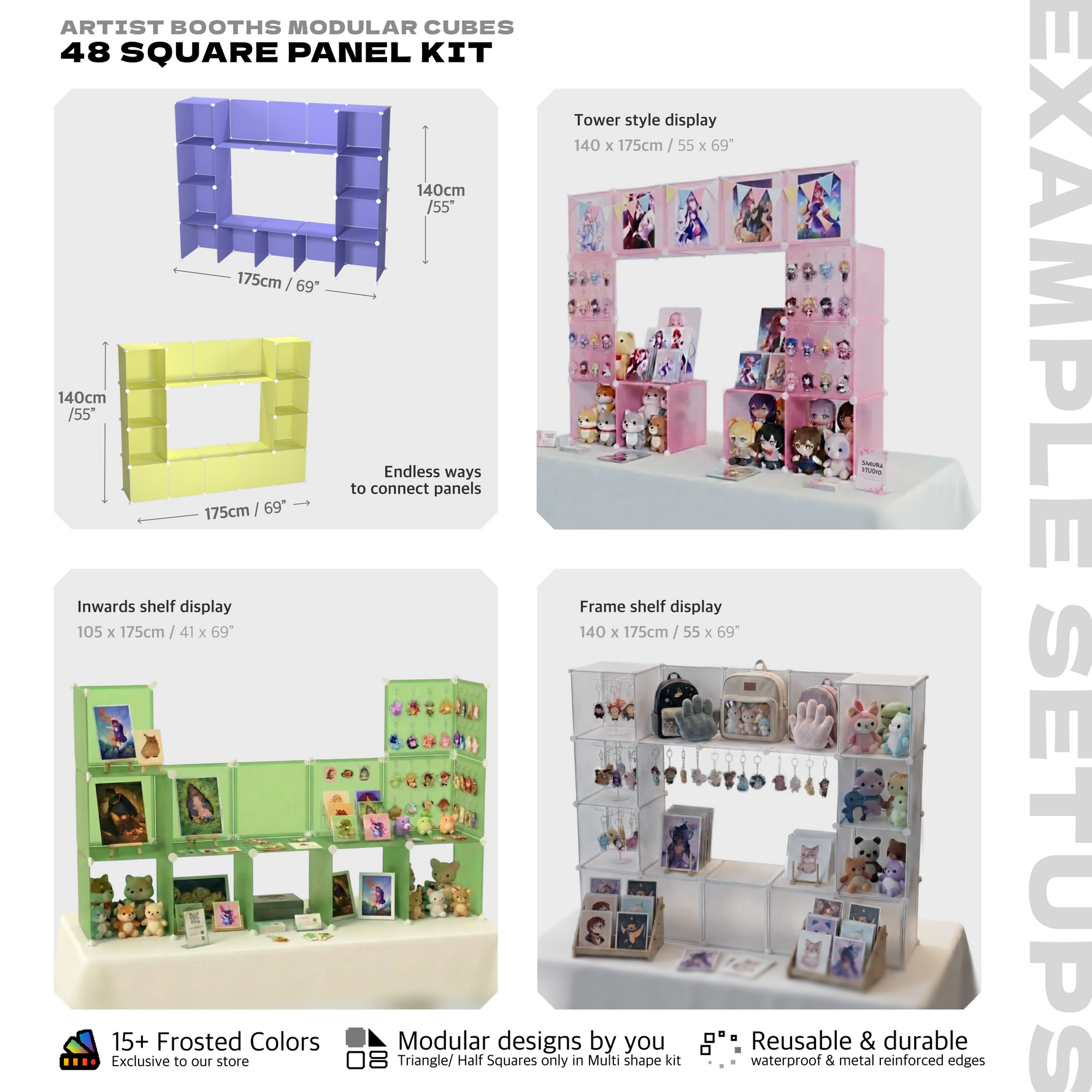BOOF Medium - Modular Cube Artist Table Setup Kit - Artistbooths
