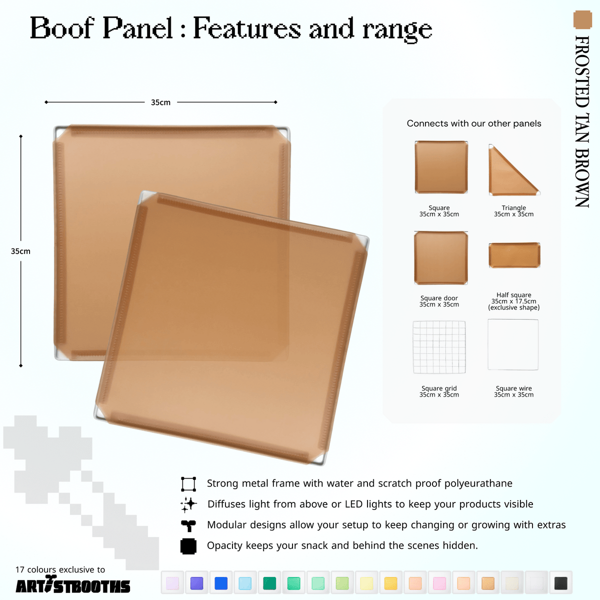 Modular Square Panel (35x35cm) - BOOF Bulk Pack - Artistbooths