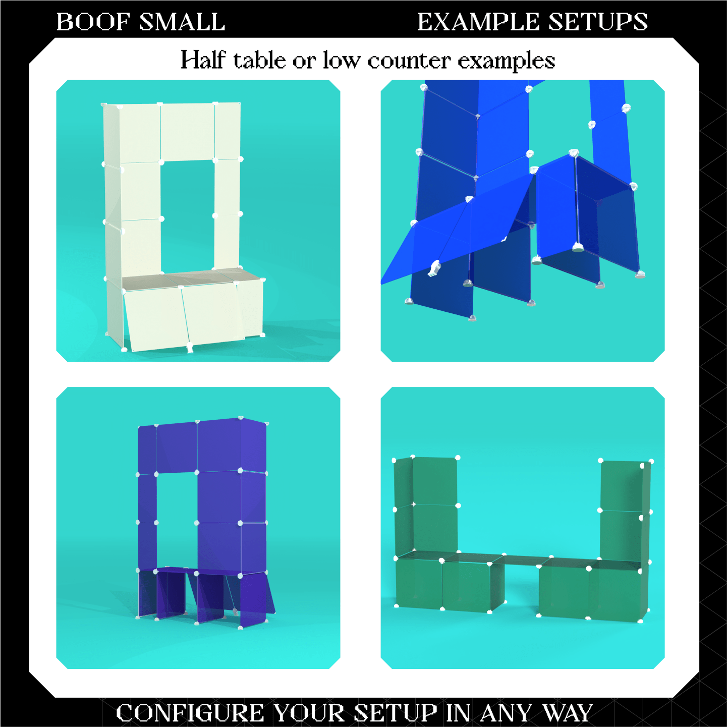 BOOF Small  - Modular Cube Artist Table Setup
