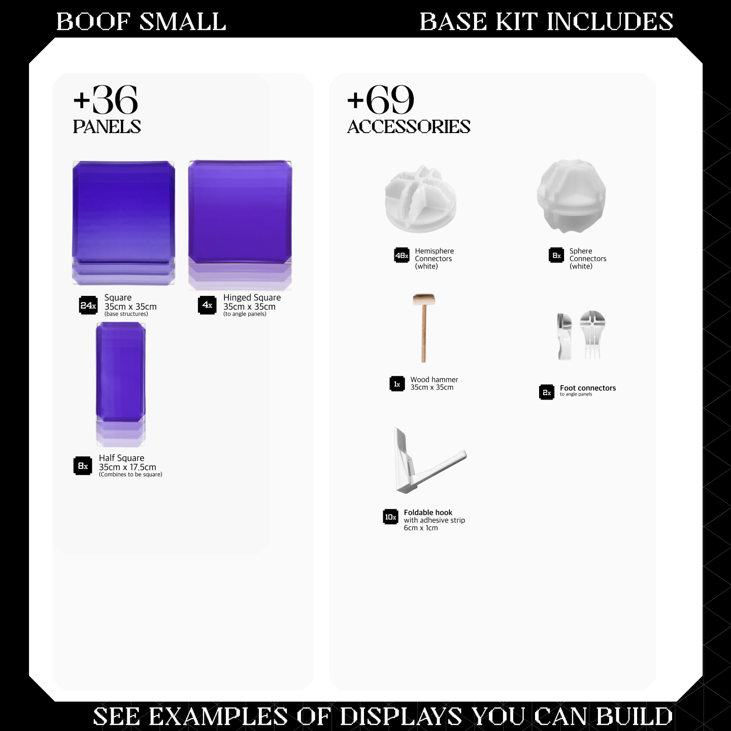 BOOF Small - Modular Cube Artist Table Setup Kit