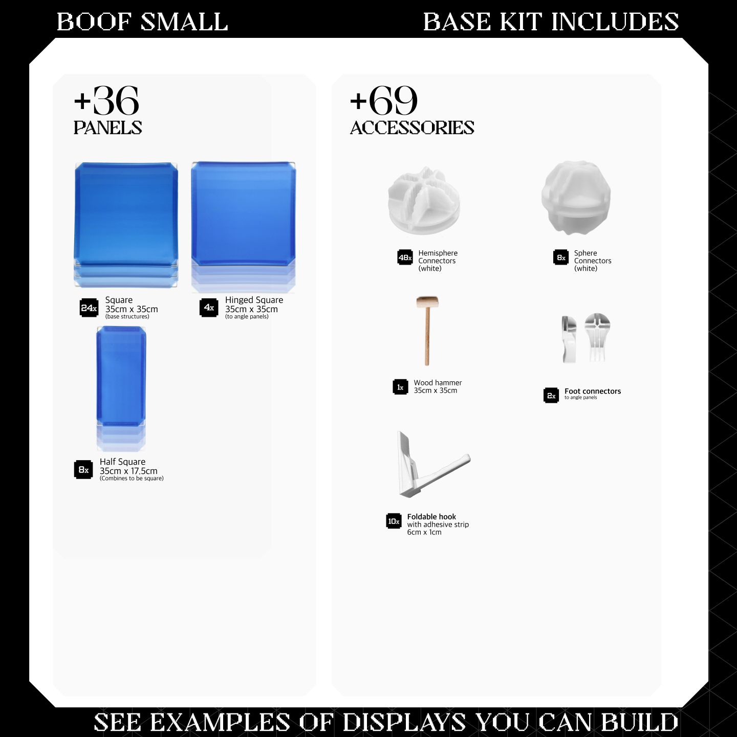 BOOF Small - Modular Cube Artist Table Setup Kit