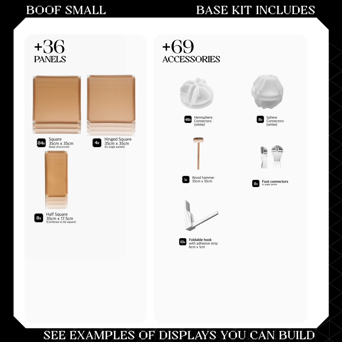 BOOF Small - Modular Cube Artist Table Setup Kit