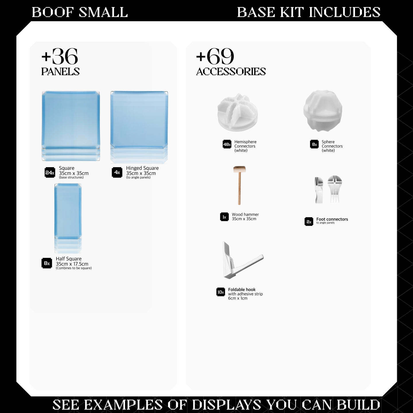 BOOF Small - Modular Cube Artist Table Setup Kit