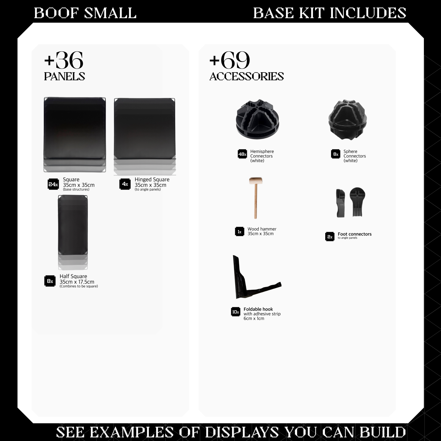 BOOF Small - Modular Cube Artist Table Setup Kit