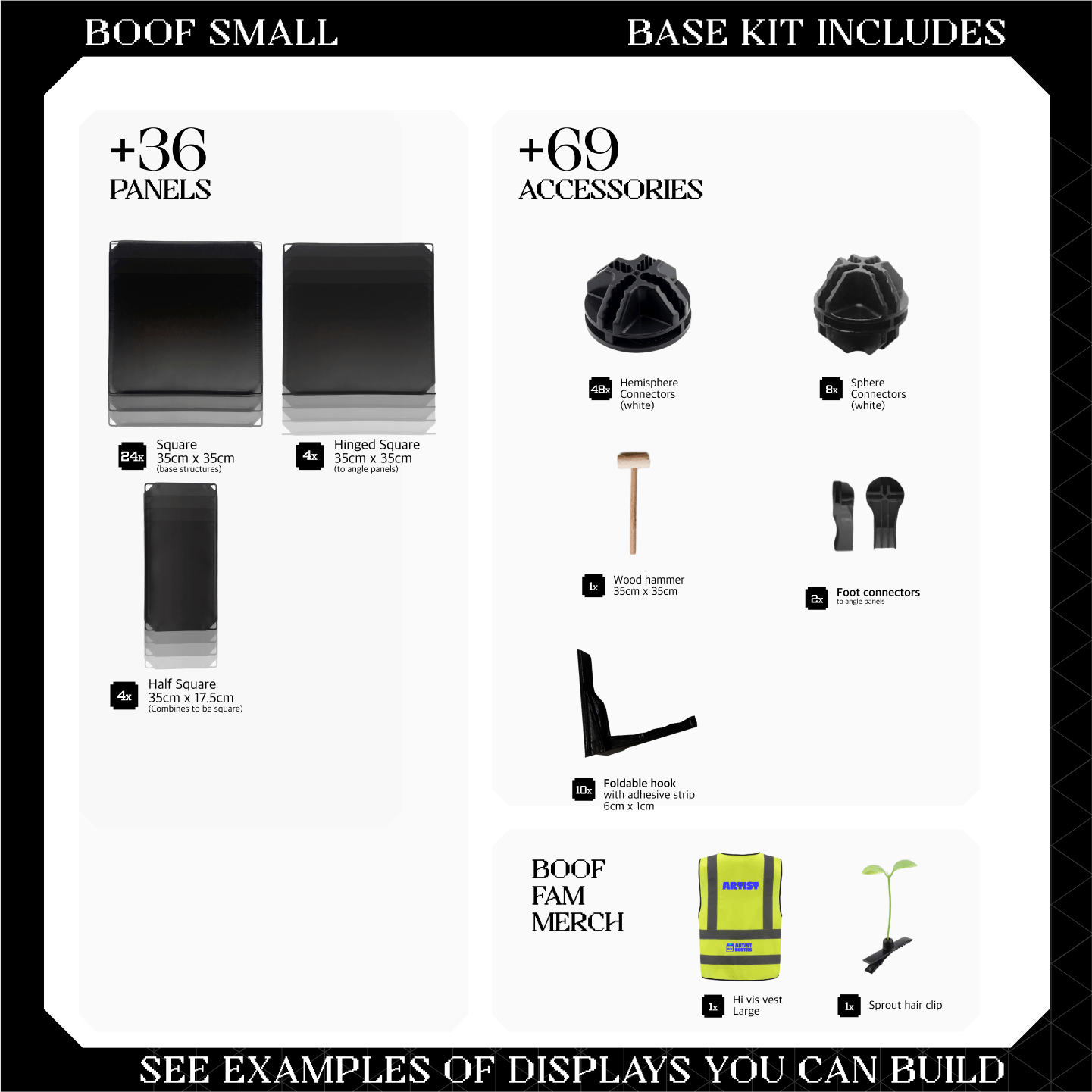 BOOF Small  - Modular Cube Artist Table Setup