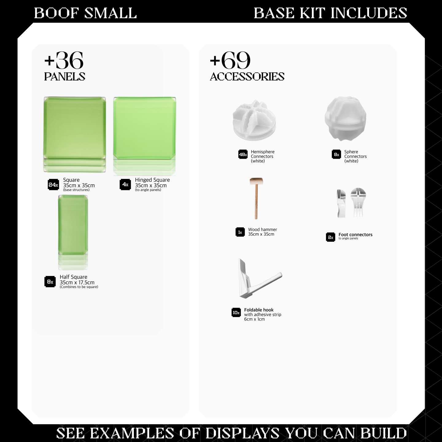 BOOF Small - Modular Cube Artist Table Setup Kit