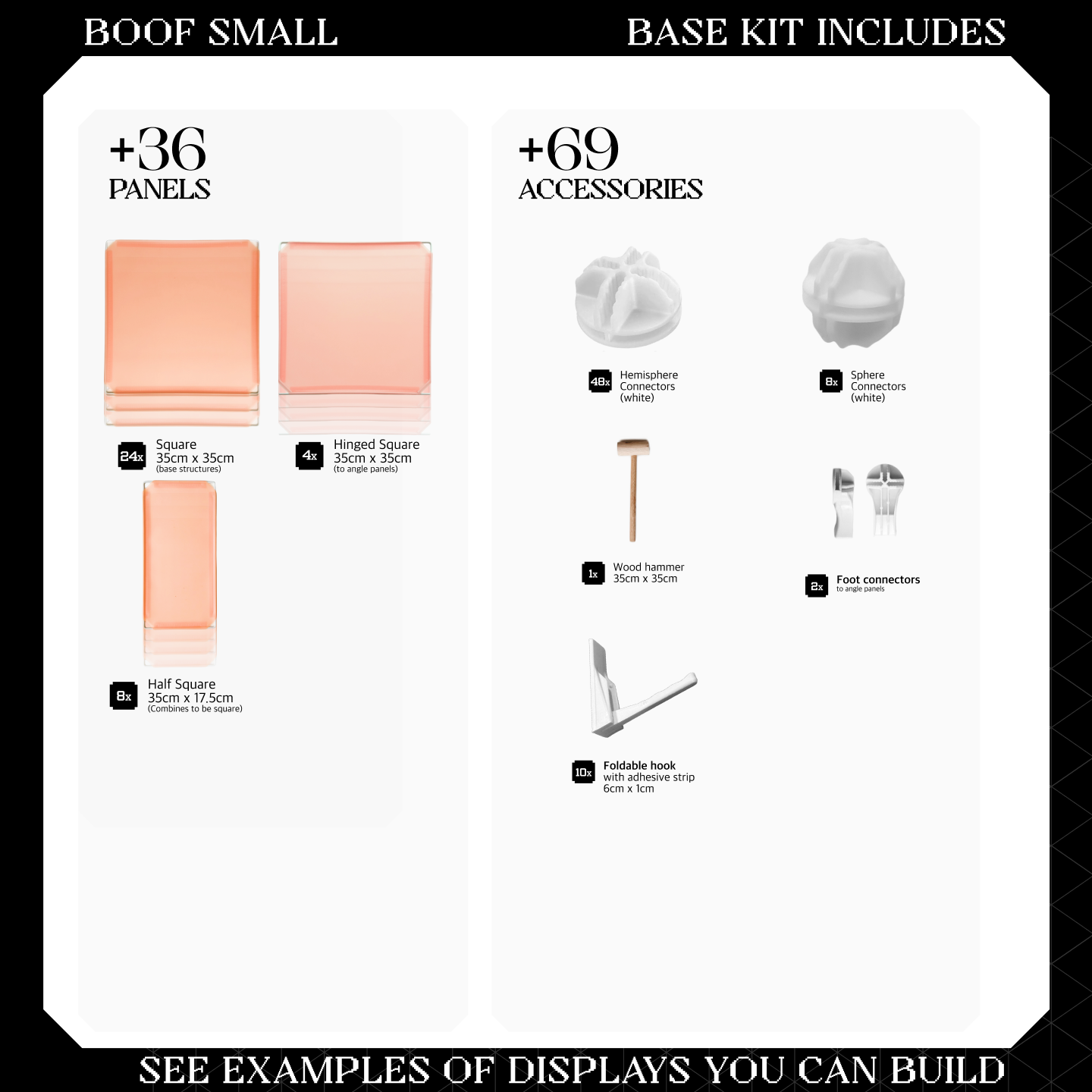 BOOF Small - Modular Cube Artist Table Setup Kit