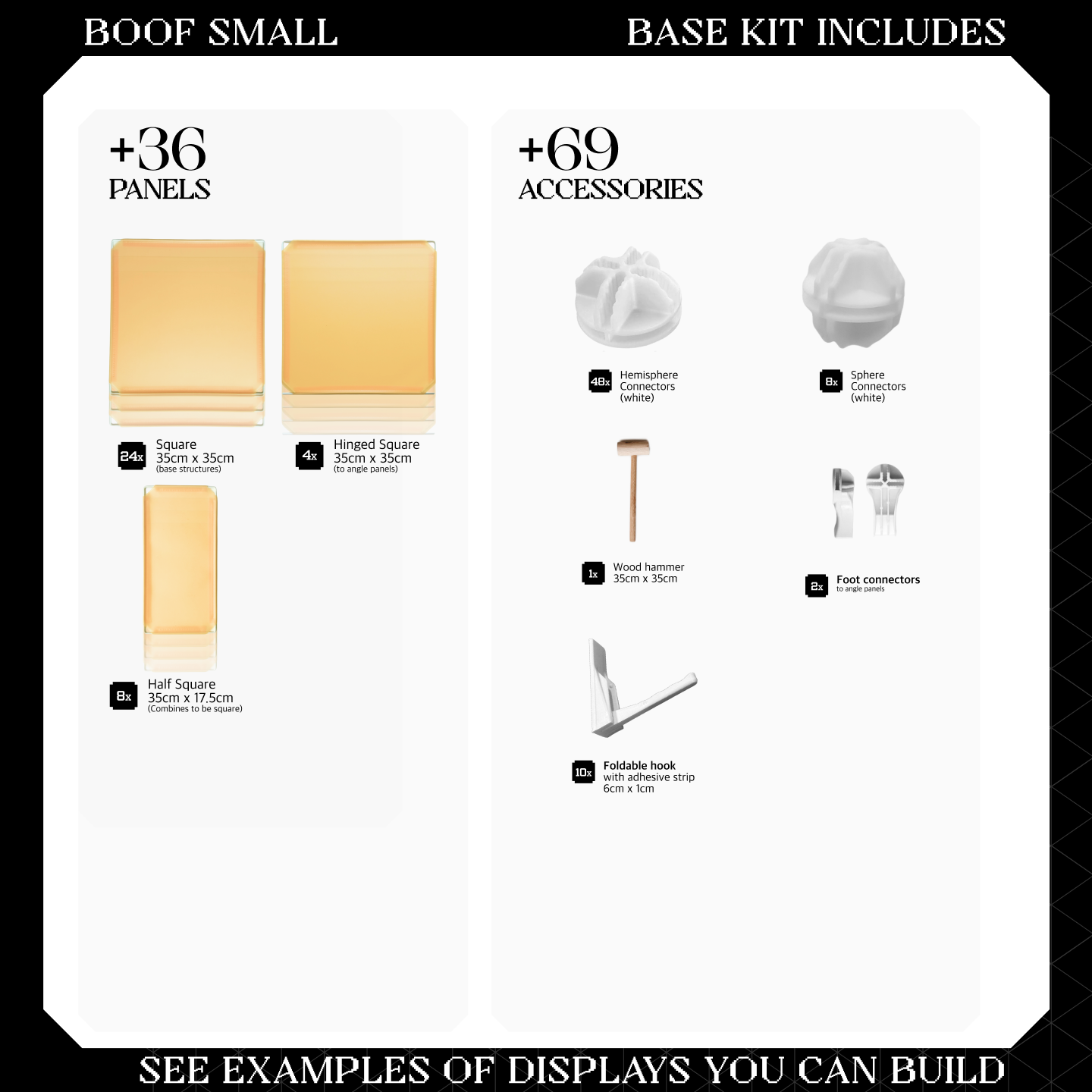 BOOF Small - Modular Cube Artist Table Setup Kit