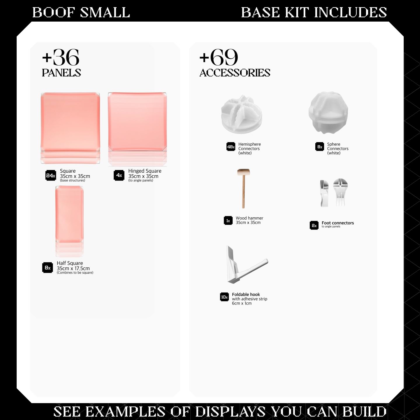 BOOF Small - Modular Cube Artist Table Setup Kit