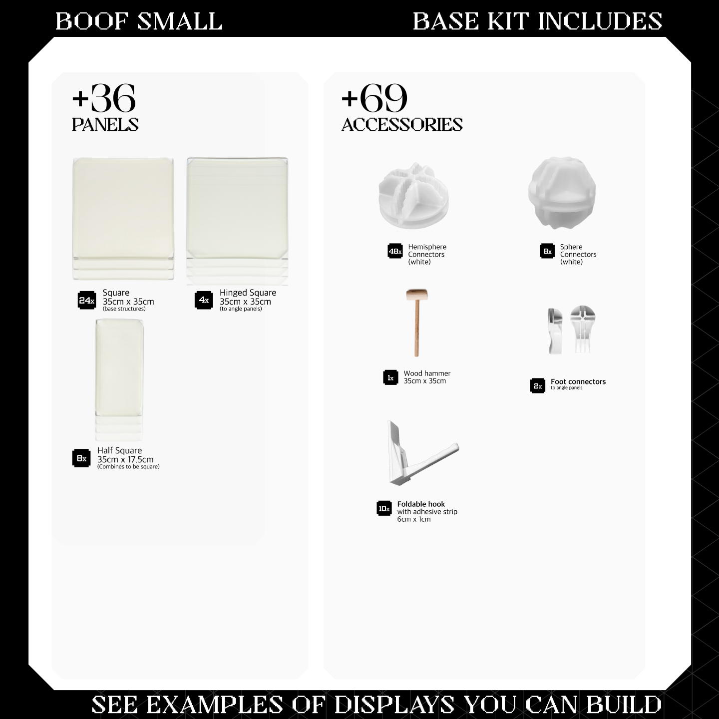 BOOF Small - Modular Cube Artist Table Setup Kit