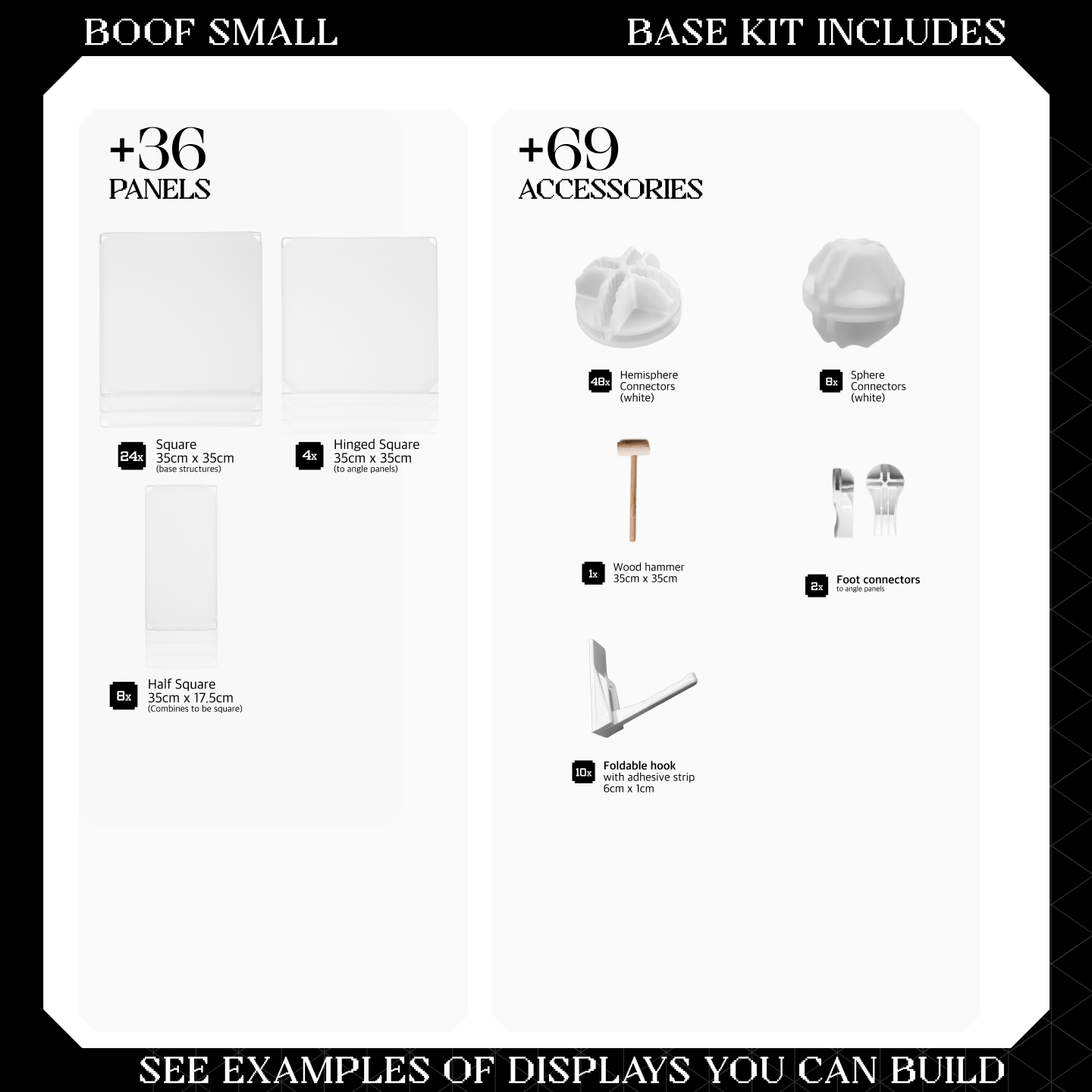 BOOF Small - Modular Cube Artist Table Setup Kit