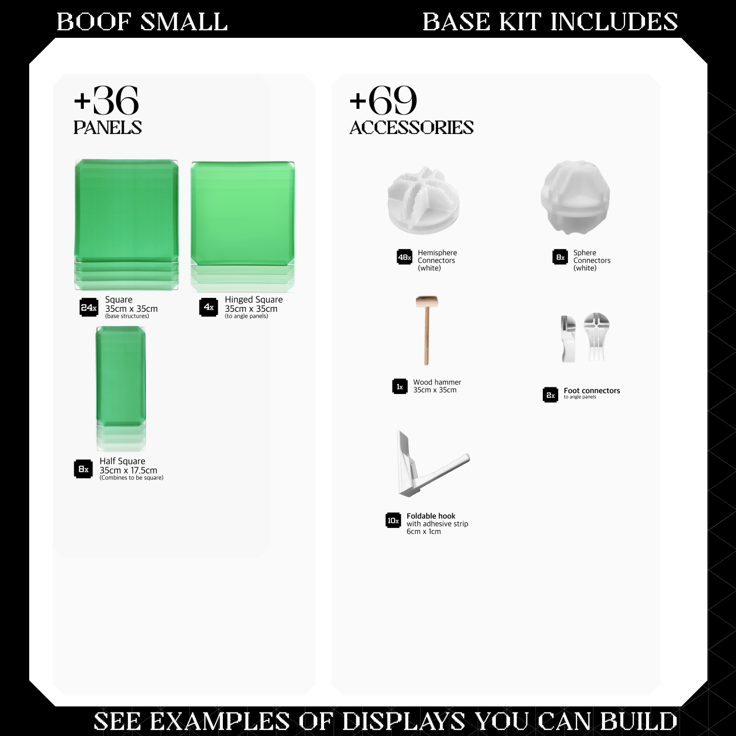 BOOF Small - Modular Cube Artist Table Setup Kit